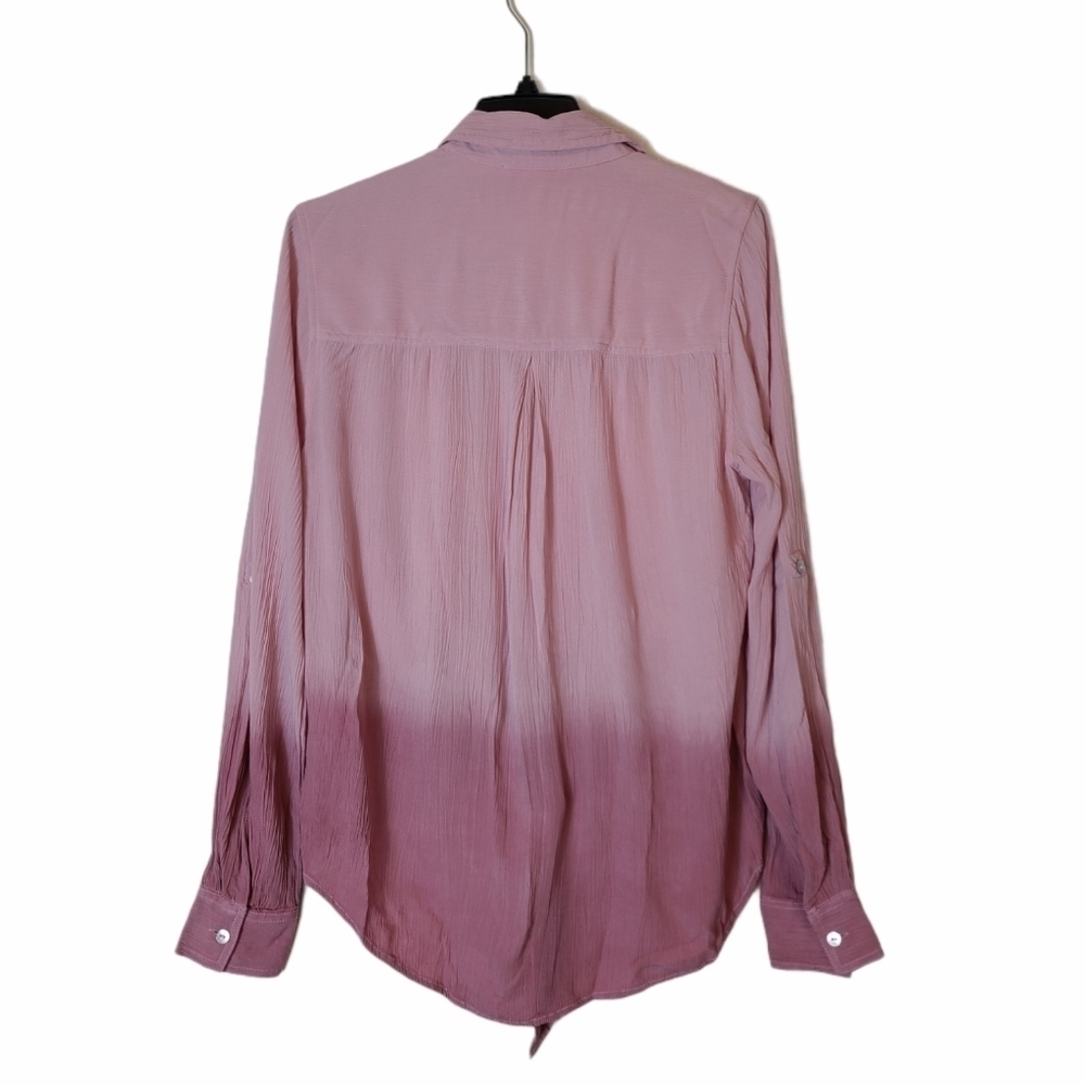 Beach lunch lounge Tie Dye Button Down Blouse Pink Small NWT - Picture 7 of 8